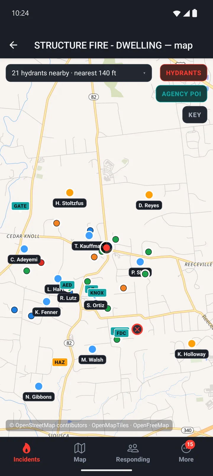 Hydrant map
